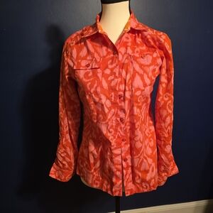 Jones New York Orange and Pink Blouse